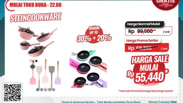 Ibu-Ibu Merapat! Harga Panci-Teflon di Transmart Full Day Sale Cuma Rp 50 Ribuan