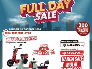 Sepeda Listrik di Transmart Full Day Sale Diskon Gede, Bisa Hemat Rp 2,7 Jutaan