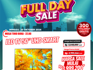 TV LED 65 UHD Smart TV di Transmart Full Day Sale Diskon Rp 3,9 Juta