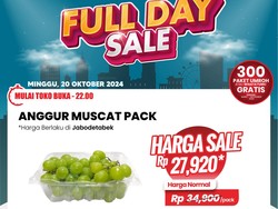 Anggur Muscat Murah Meriah, Rp 27.000 di Transmart Full Day Sale
