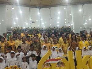 Golkar Syukuran HUT Ke-60, Senior hingga Menteri Kabinet Hadir
