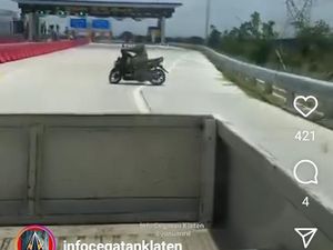 Cerita Perekam Video Motor Nyelonong Masuk Tol Polanharjo Klaten yang Viral