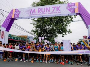 Midtown Xpress Sampit Gelar M-Run 2024, Jalan Kota Sampit Berwarna Ungu