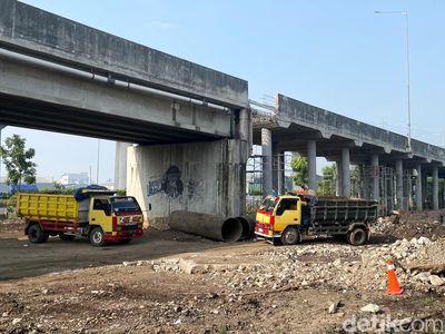 Foto Kerusakan dan Perbaikan Exit Tol KM 149 Gedebage
