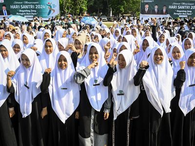 Suasana Peringatan Hari Santri Nasional 2024 di Tangerang