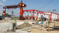Progres Pembangunan Jembatan Kembar Liliba di Kupang
