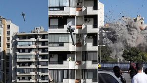 Detik-detik Menegangkan Rudal Israel Hancurkan Gedung di Lebanon