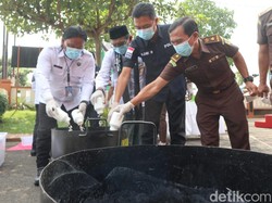 Narkoba Senilai Rp 1 M Dimusnahkan Kejari Jombang