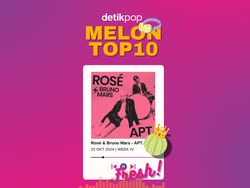 APT Rose-Bruno Mars Ngegas ke Puncak Melon Top 100