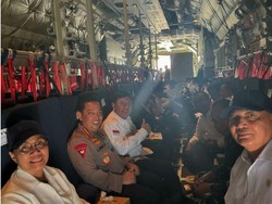 Video: Suasana Jajaran Menteri Prabowo Terbang Naik Hercules