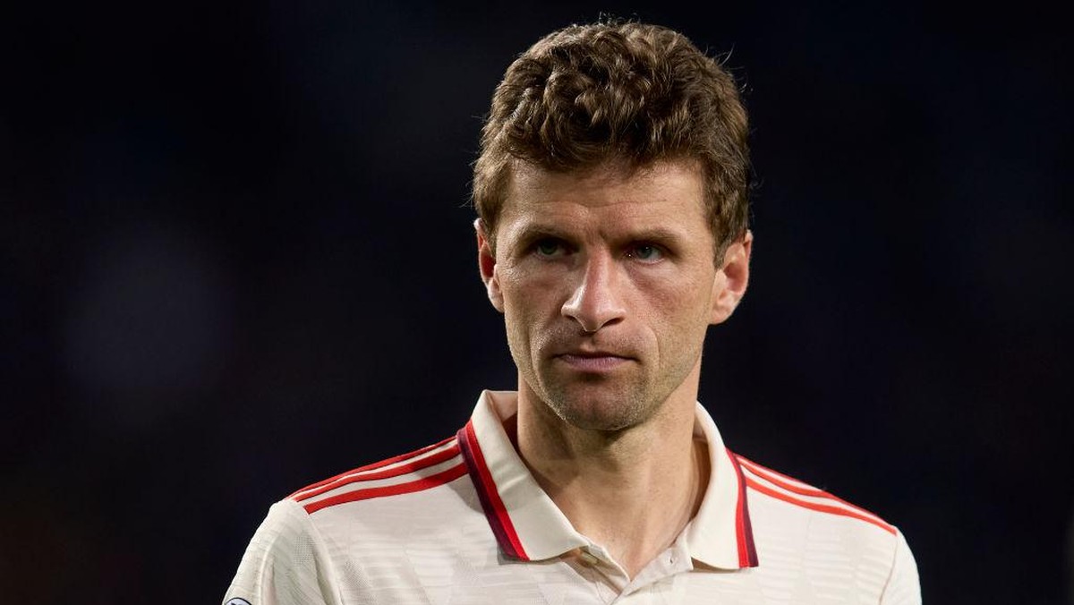 Gelandang Bayern Munich, Thomas Mueller. (Foto: Ion Alcoba Beitia/Getty Images)