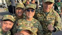 Potret Zulhas, Raffi Ahmad, AHY Berseragam Loreng