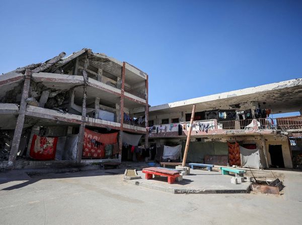 Sekolah Rusak Ini Masih Jadi Lokasi Pengungsi Warga Gaza