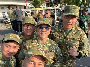 Potret Zulhas, Raffi Ahmad, Yovie hingga AHY Berseragam Loreng di Magelang