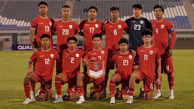 Timnas Indonesia U-17 saat melawan Kepulauan Mariana Utara pada Kualifikasi Piala Asia U-17 2025 di Kuwait, Jumat (25/10).