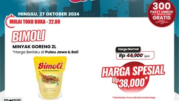 Minyak Goreng 2 Liter Rp 38.000 Cuma di Transmart Full Day Sale