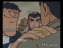 Mbappe diledek karena kebanyakan offside. Foto: dok. Internet/X (Twitter)
