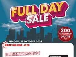 Segera ke Transmart Full Day Sale! Beli Meja Makan Bisa Hemat Sampai Rp 1,5 Juta