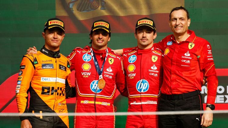 F1 Meksiko Gempar: Sainz Juarai Balapan, Norris Pepet Klasemen Verstappen