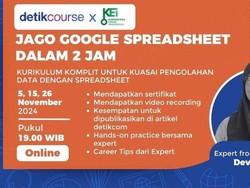 2 Jam Jago Google Spreadsheet dari Nol dan Dapat Publikasi Gratis di detikcom!