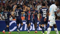2. Paris Saint-Germain. Pada musim terakhir Kylian Mbappe, Les Parisiens yang terhenti di semifinal meraup 124,4 juta Euro. Foto: Getty Images/Xavier Laine