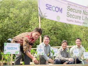 Dukung Keberlanjutan, SECOM Indonesia Gelar Penanaman Mangrove