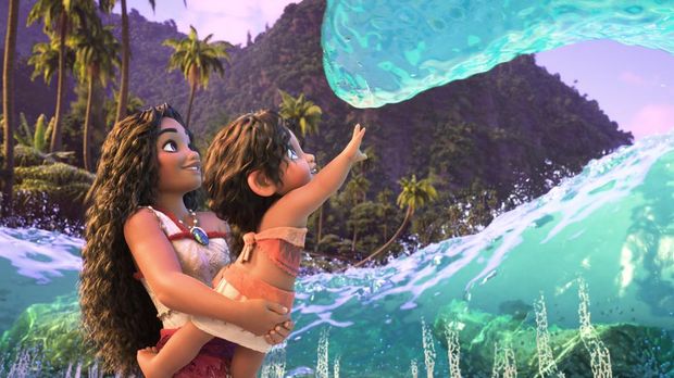 SISTERS -- In Walt Disney Animation Studios’ all-new feature film “Moana 2,” Moana embarks on an expansive new voyage to the far seas of Oceania—but she’ll surely miss her litter sister, Simea. Featuring the voices Auli‘i Cravalho as Moana and Khaleesi Lambert-Tsuda as Simea, the all-new feature film opens in theaters on Nov. 27, 2024. © 2024 Disney Enterprises, Inc. All Rights Reserved.