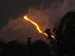 Hutan di Lereng Gunung Agung Karangasem Kembali Terbakar