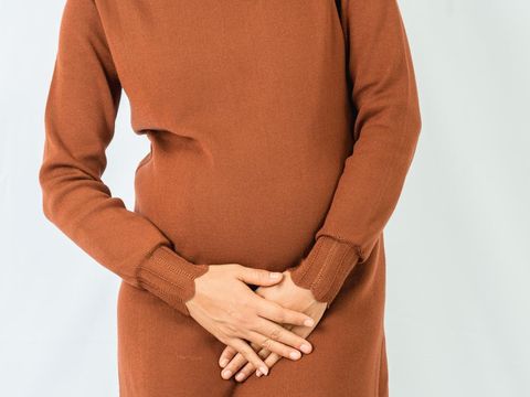 Bacterial Vaginosis, Yeast Infections concept with woman having a problem with Vaginal Odor