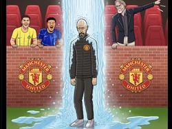 Jadon Sancho dan Cristiano Ronaldo tertawa melihat Ten Hag dipecat. Kedua pemain itu diketahui sempat diasingkan Ten Hag di MU. Foto: dok. Internet/X (Twitter)