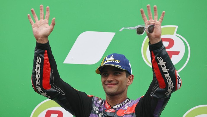 Jorge Martin bisa menjadi juara dunia dengan memenangi sprint race seri terakhir MotoGP 2024. (Foto: REUTERS/Athit Perawongmetha)