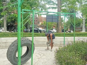 Area Olahraga di Lapangan Puputan Badung Ditata, Telan Anggaran Rp 450 Juta Area Olahraga di Lapangan Puputan Badung Ditata, Telan Anggaran Rp 450 Juta