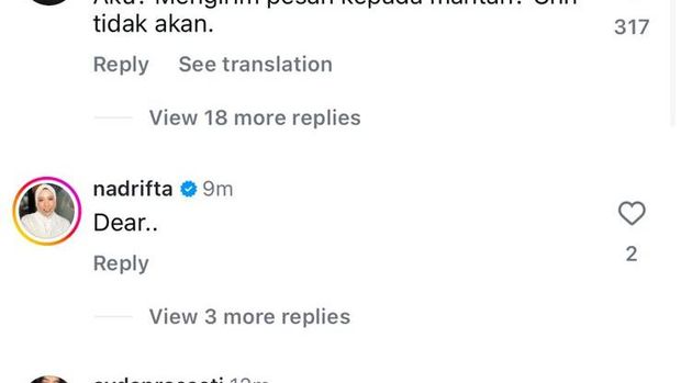 Nadya Arifta tulis pesan untuk mantan