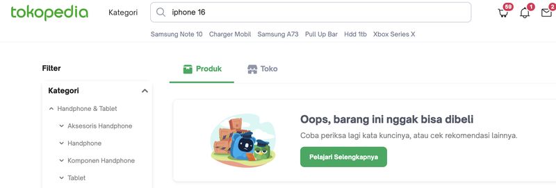iPhone 16Tokopedia