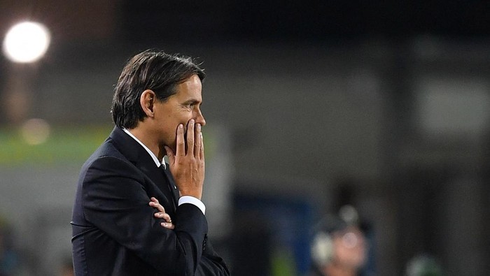 Soccer Football - Serie A - Empoli v Inter Milan - Stadio Carlo Castellani, Empoli, Italy - October 30, 2024  Inter Milan coach Simone Inzaghi reacts REUTERS/Jennifer Lorenzini