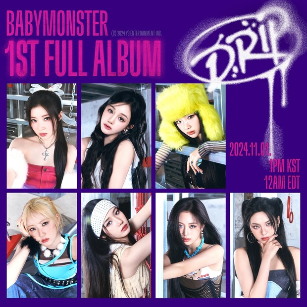 Potret BABYMONSTER dalam foto konsep album 'DRIP'