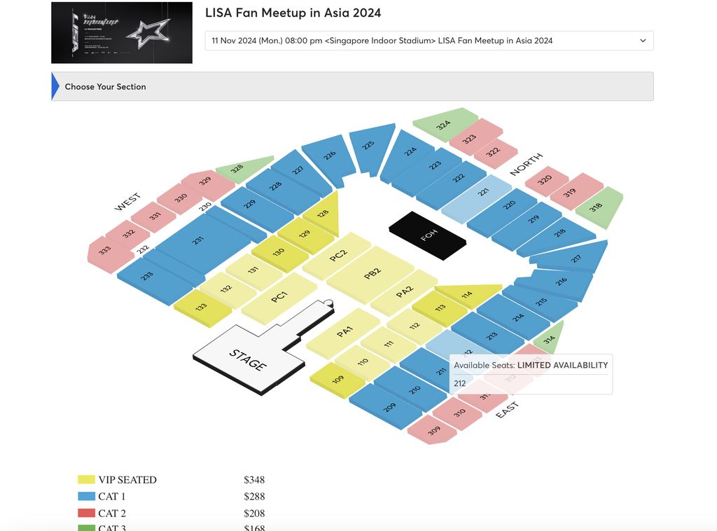 tiket fan meetup Lisa BLACKPINK di Singapura