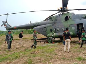 Perbaikan Kelar, Heli TNI AD yang Mendarat Darurat di Blora Terbang ke Semarang