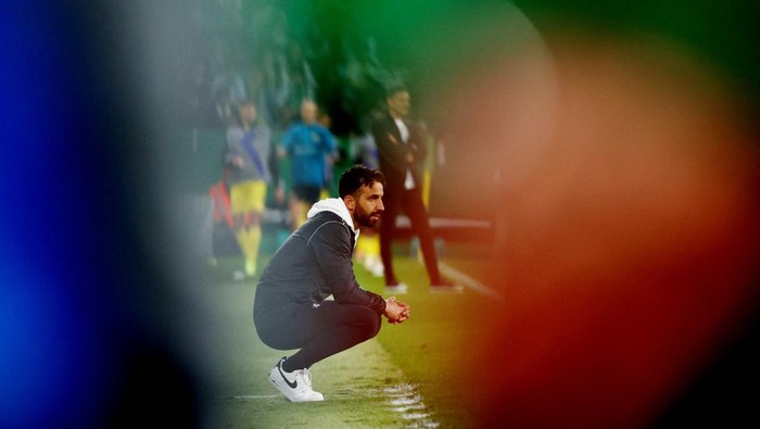 Soccer Football - Taca da Liga - Sporting CP v Nacional - Estadio Jose Alvalade, Lisbon, Portugal - October 29, 2024 Sporting CP coach Ruben Amorim reacts REUTERS/Pedro Nunes     TPX IMAGES OF THE DAY