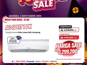 Adem Bener! Beli AC 1 PK di Transmart Full Day Sale Cuma Rp 3 Jutaan Adem Bener! Beli AC 1 PK di Transmart Full Day Sale Cuma Rp 3 Jutaan