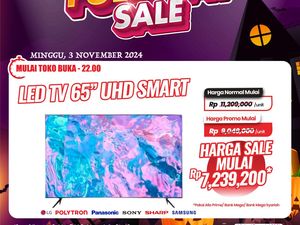 TV LED 50-65 Inch di Transmart Diskon Gede, Bisa Hemat Rp 3,9 Jutaan TV LED 50-65 Inch di Transmart Diskon Gede, Bisa Hemat Rp 3,9 Jutaan
