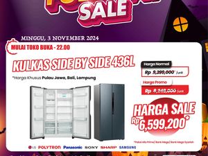 Kulkas Side by Side 472L di Transmart Full Day Sale Diskon 2,7 Jutaan