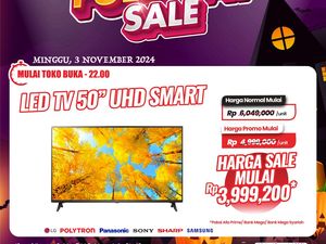 TV LED 65 UHD Smart TV di Transmart Full Day Sale Diskon Rp 3,9 Juta