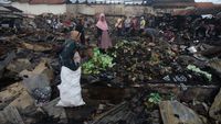 Potret Pasar Karanggede di Boyolali Ludes Terbakar