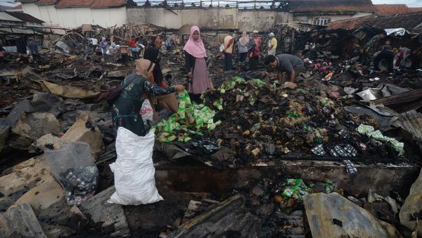 Potret Pasar Karanggede di Boyolali Ludes Terbakar