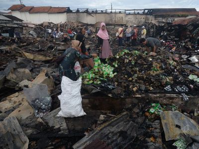 Potret Pasar Karanggede di Boyolali Ludes Terbakar