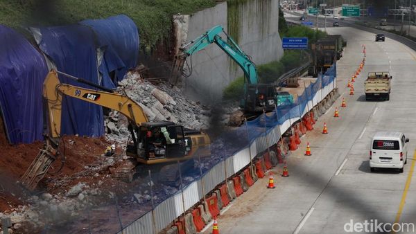 Turap Tol Serpong-Cinere yang Jebol Diperbaiki