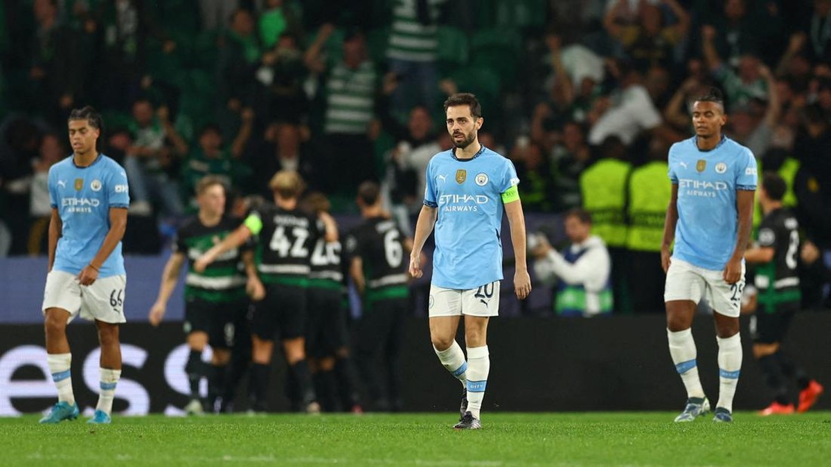 Manchester City kalah 1-4 dari Sporting CP di Liga Champions (Foto: Action Images via Reuters/Andrew Boyers)