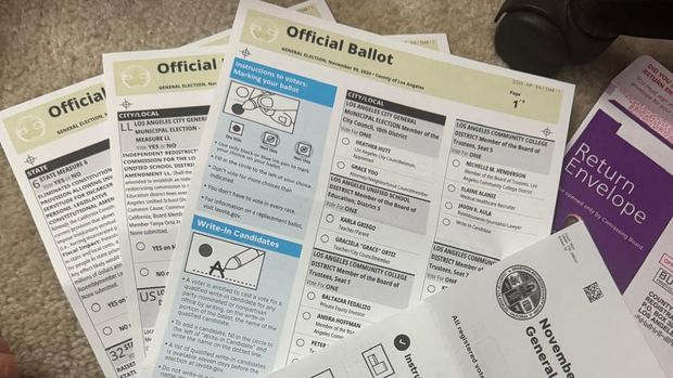 Contok kertas suara Pilpres AS 2024, US Election