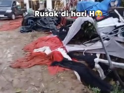 Viral Pelaminan Roboh H-1 Resepsi, Ortu Pingsan dan Pengantin Panik